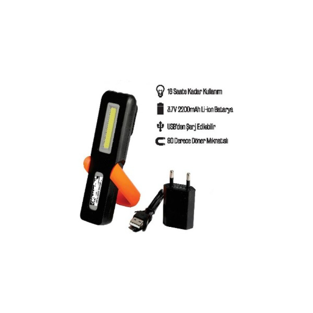 Rekotools - Şarjlı LED El Lambası Fener Dış Mekan Aydınlatma Fiyatı