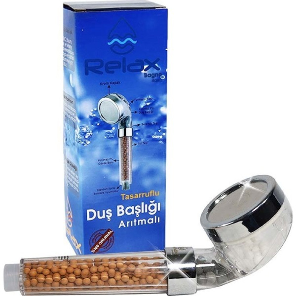 Relax Bagno %50 Su Tasarruflu Duş Başlığı - Kokulu ve Arıtmalı Banyo Duş Başlığı - 3 Adet Duş Başlığı Fiyatı