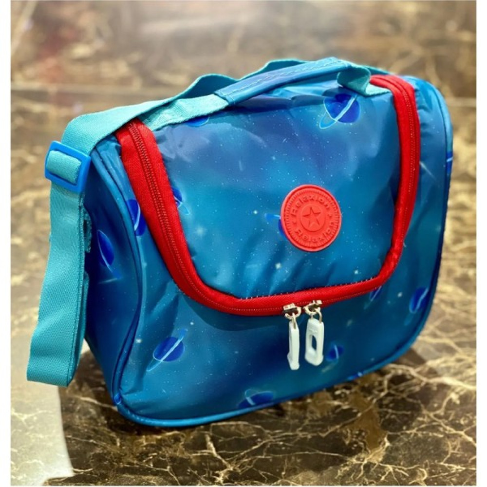 Relaxion Çocuk Okul Mavi Gökyüzü Gezegen Desenli Termoslu Beslenme Çantası 25X20X12 cm - Mavi - Kırmızı Oto Boyaları Fiyatı