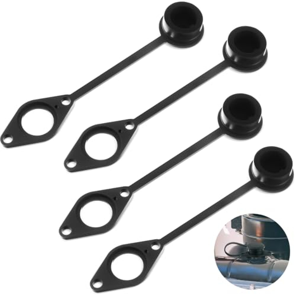 Relaxweex 4 Pcs Winch Remote Control Socket Protector Winch Remote Control Socket Plug Dust Cover Protector Cap Mount Kit for Truck Winches
