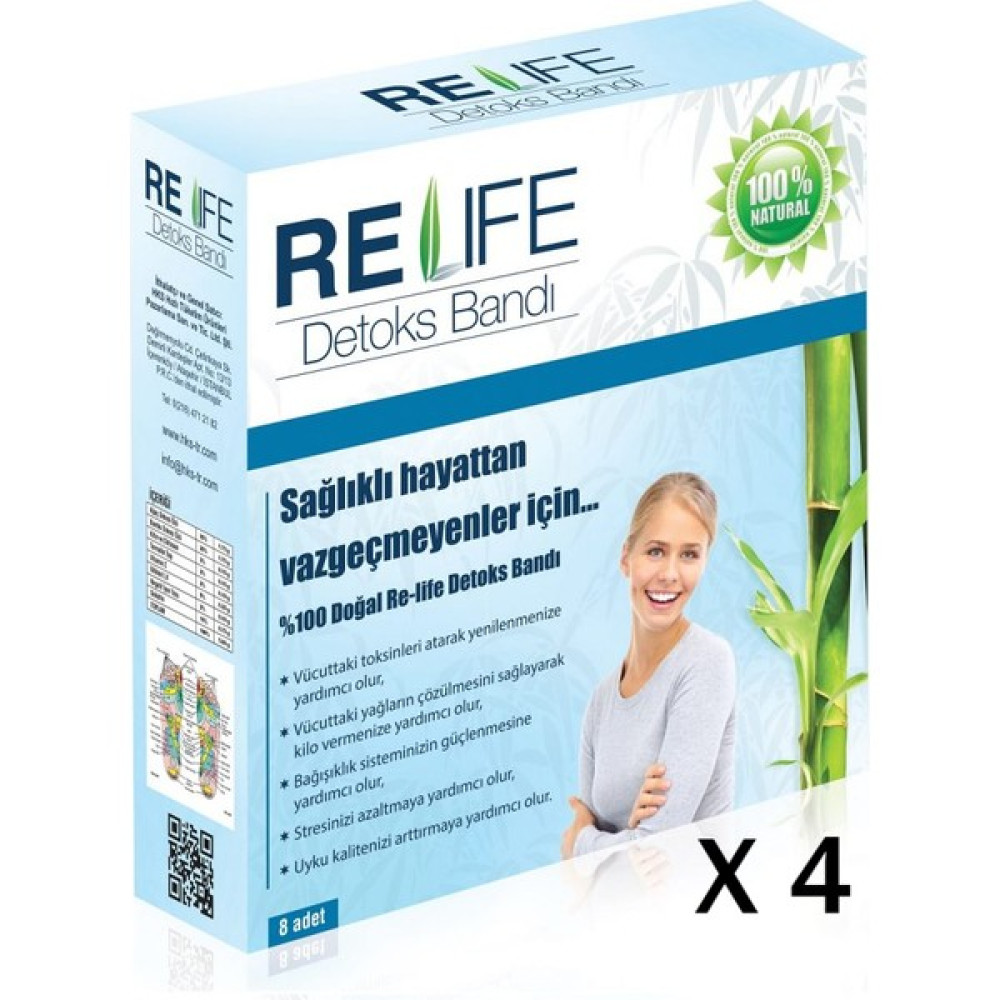 Relife Re-Life Detoks Bandı Natural Detoks Ayak Bandı 4 Kutu (32 Bant) El ve Ayak Bakımı Fiyatı