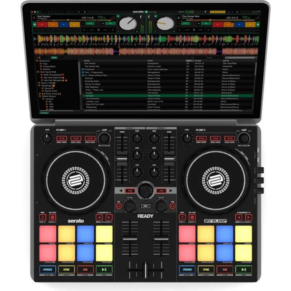 Reloop Ready | Serato DJ Lite (dahil) ve DJ Pro için tasarlanmış Kompakt 2-Kanal DJ Controller / Kontrolör | iOS ve iPadOS'ta Algoriddim djay Pro A... Stüdyo ve Sahne Ekipmanları Fiyatı