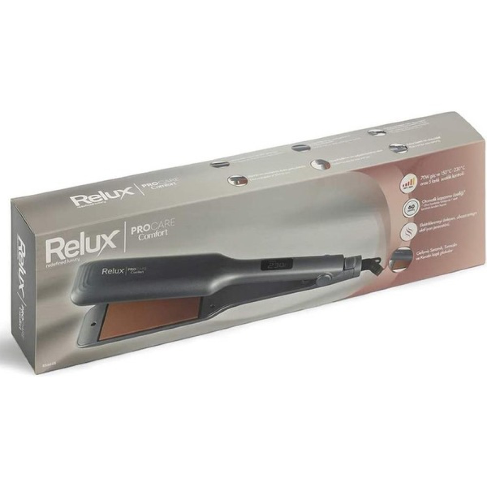 Relux RS6625 ProCare Comfort İyonik Geniş Plakalı Keratin - Gri Saç Şekillendiriciler Fiyatı