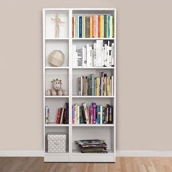 Remaks 10 Raflı Beyaz Kitaplık Kitaplık Fiyatı