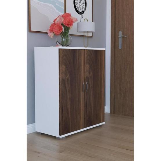 Remaks Ceviz 2 Kapaklı 4 Raflı Ayakkabılık