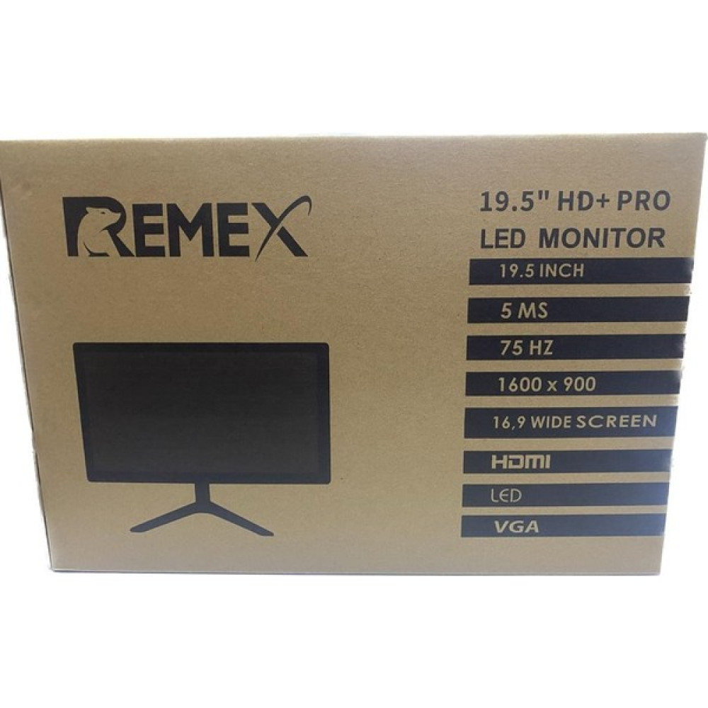 Remex UZM-007 19,5" Hq 5ms 75HZ HDMI VGA Siyah LED Monıtor Monitör Fiyatı