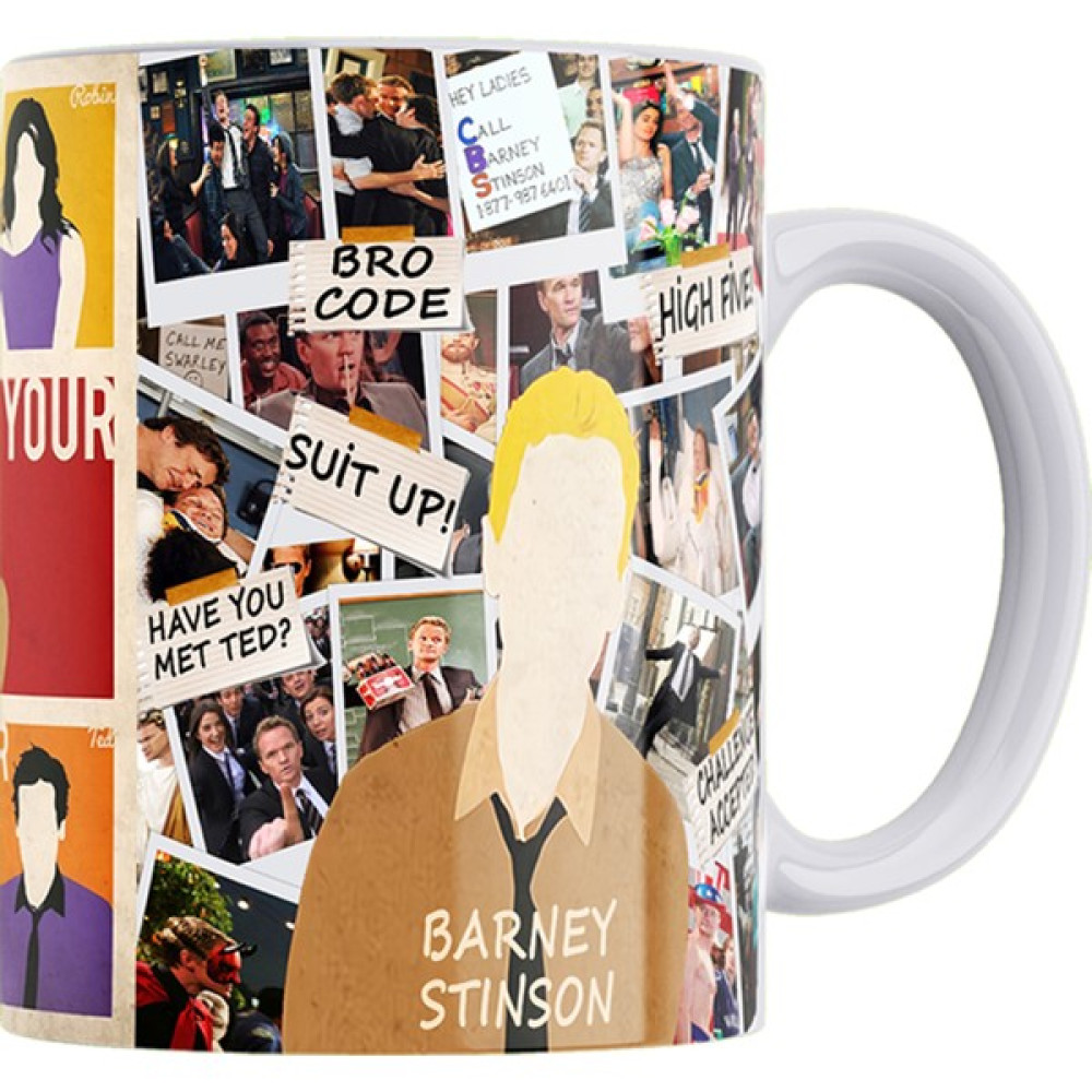 Remonz How I Met Your Mother Barney Fotoğraf Albümü 3 Tarafı Baskılı Porselen Kupa - Beyaz Fincan / Bardak / Kahve Takımı Fiyatı