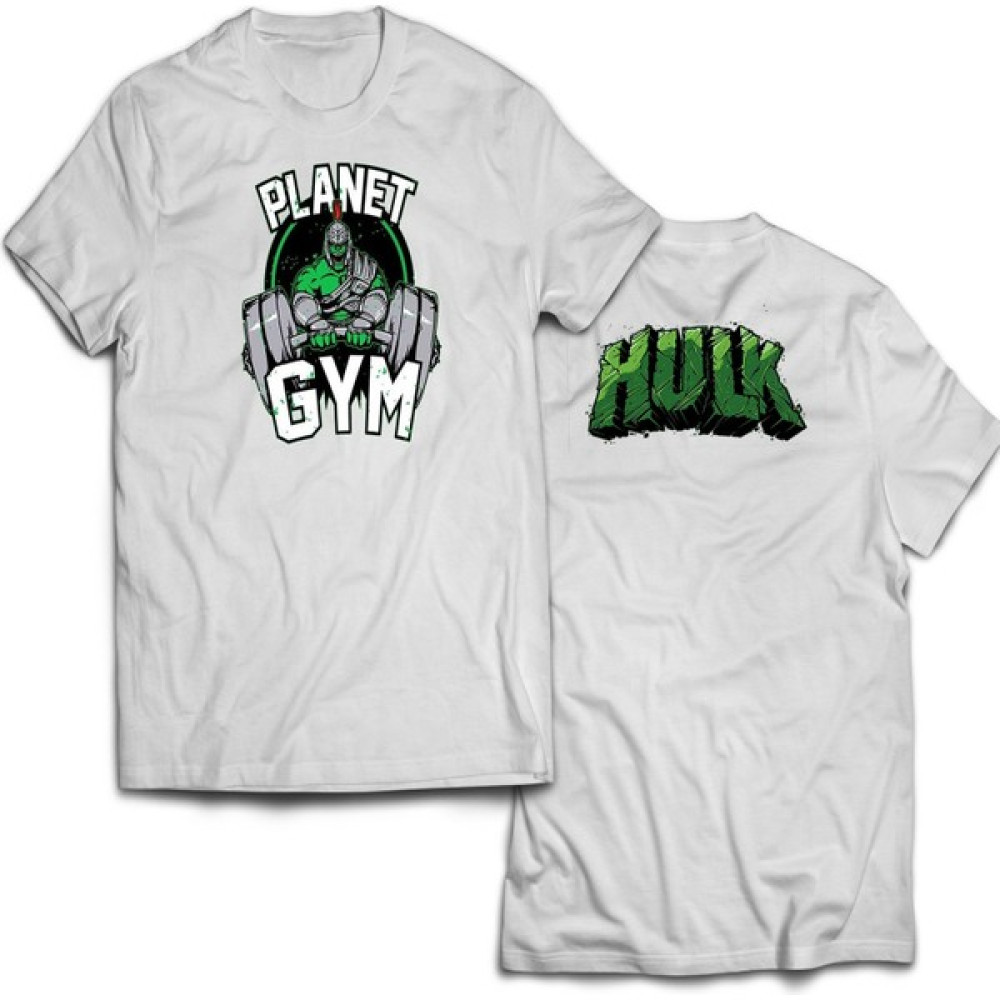 Remonz Hulk Planet Gym Çift Baskılı %100 Pamuk Oversize T-Shirt Büyük Beden Tişört Erkek T-shirt Fiyatı