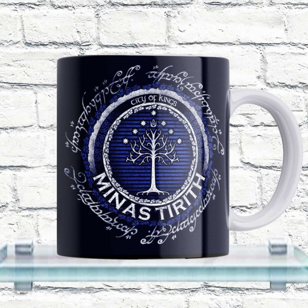 Remonz Lotr Yüzüklerin Efendisi Minas Tirith Baskılı %100 Porselen Kupa - Beyaz Fincan / Bardak / Kahve Takımı Fiyatı
