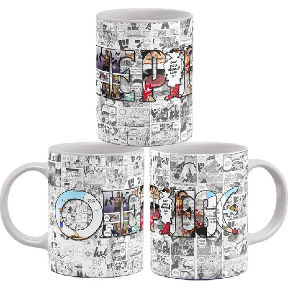 Remonz One Piece Manga Serisi Baskılı %100 Porselen Kupa - Beyaz Fincan / Bardak / Kahve Takımı Fiyatı