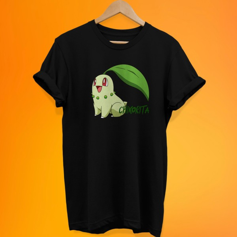 Remonz Pokemon Chıkorita Baskılı %100 Pamuk Oversize T-Shirt Büyük Beden Tişört Erkek T-shirt Fiyatı