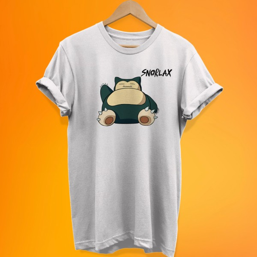 Remonz Pokemon Snorlax Baskılı %100 Pamuk Oversize T-Shirt Büyük Beden Tişört Erkek T-shirt Fiyatı