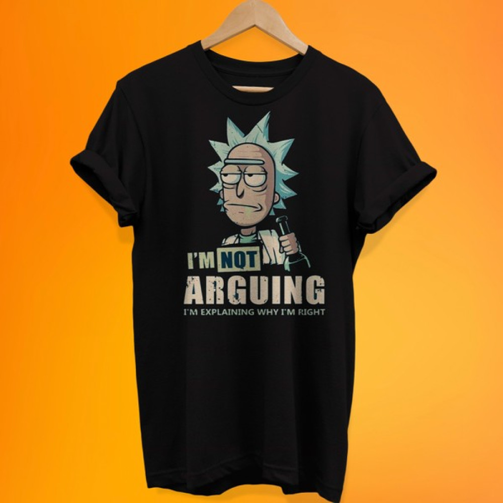 Remonz Rick Her Zaman Haklı Baskılı %100 Pamuk Oversize T-Shirt Büyük Beden Tişört Erkek T-shirt Fiyatı