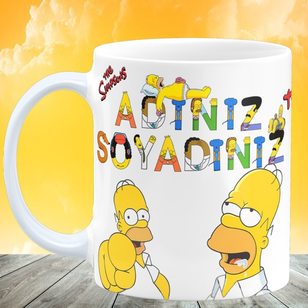 Remonz Simpsons Kişiye Özel Isimli Özel Kupa Bardak Fincan / Bardak / Kahve Takımı Fiyatı