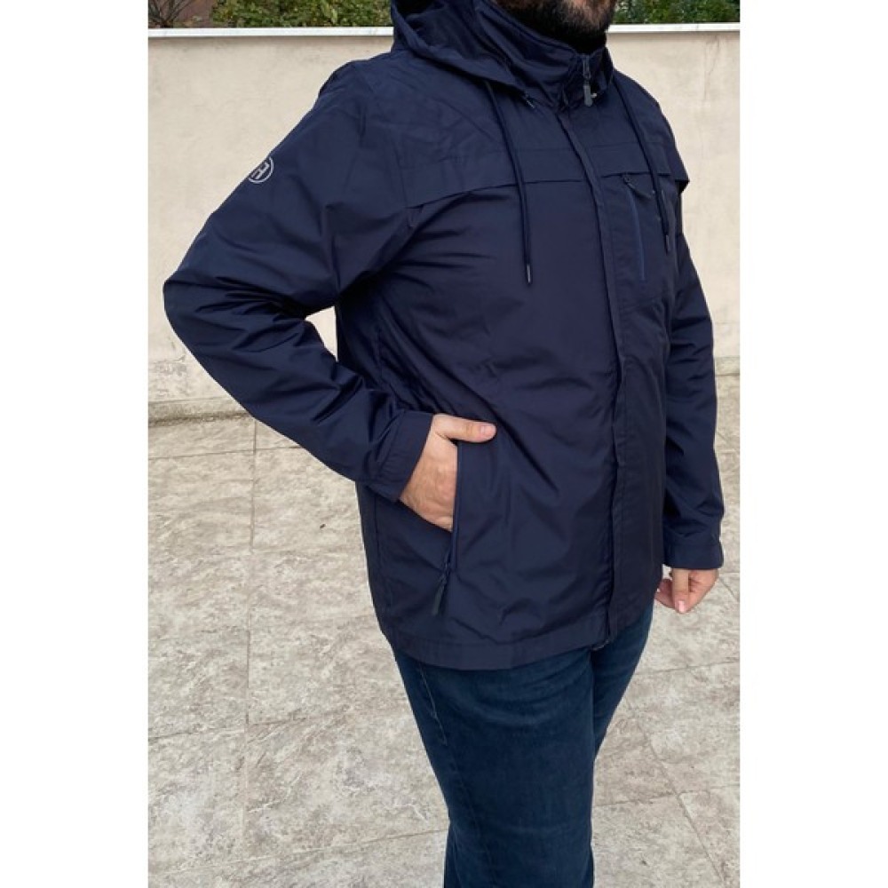 Remsa Spor Büyük Beden Erkek Kapüşonlu Rüzgar Geçirmez Cep Detaylı Içi Fileli Yağmurluk Laci Remsa Spor TH901 Erkek Mont Fiyatı