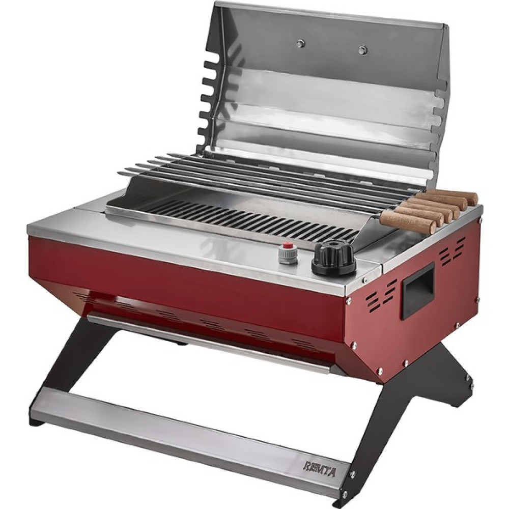 Remta Gazlı (Tüplü) Döküm Barbekü Mangal - R132 - Bordo Bahçe Mangalı & Barbekü Fiyatı