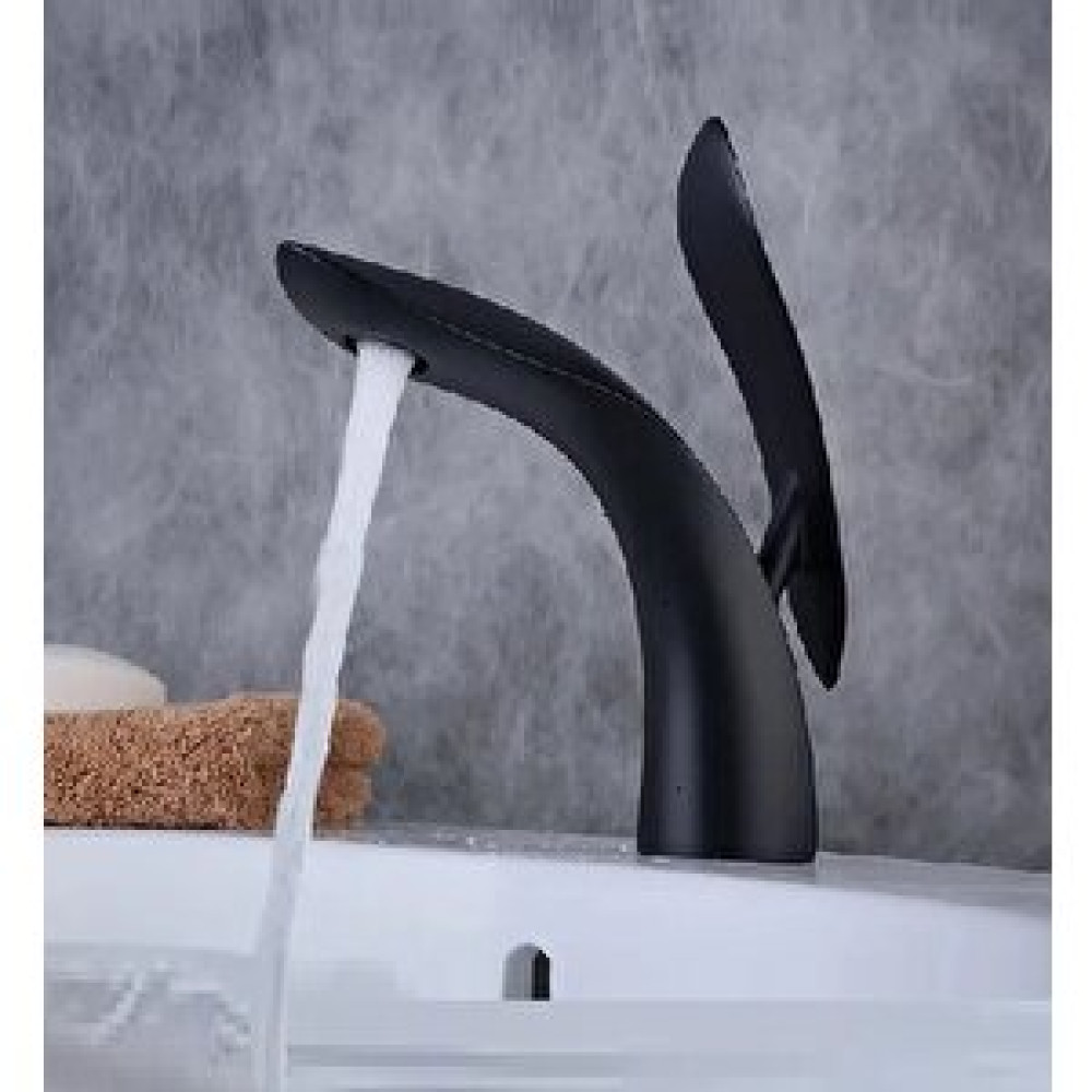 Rena Design Mat Si̇yah Lüks Lavabo Batarya Oval Black Banyo Lavabo Musluğu Çi̇ft Gi̇ri̇ş Özel Seri̇ Sari Pri̇nç Gövde Bataryalar Fiyatı