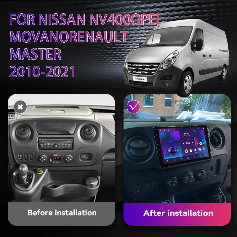 Renault Master 3 2010-2018 Multimedya Carplay Ekran Seti 2 GB Ram 32 Hafızalı - Siyah - Gri - Beyaz RAM Bellekler Fiyatı