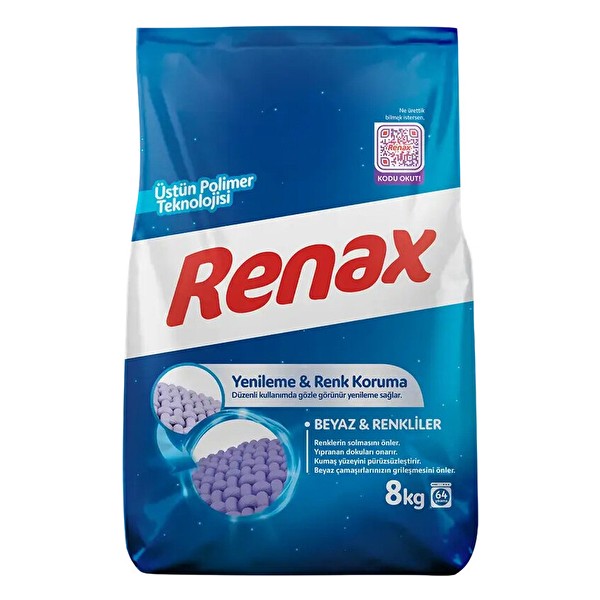 RENAX 8 kg Toz Çamaşır Deterjanı Renklıler ve Beyazlar İçin Ultra Temizlik ve Leke Çıkarma Gücü Çamaşır Deterjanı Fiyatı