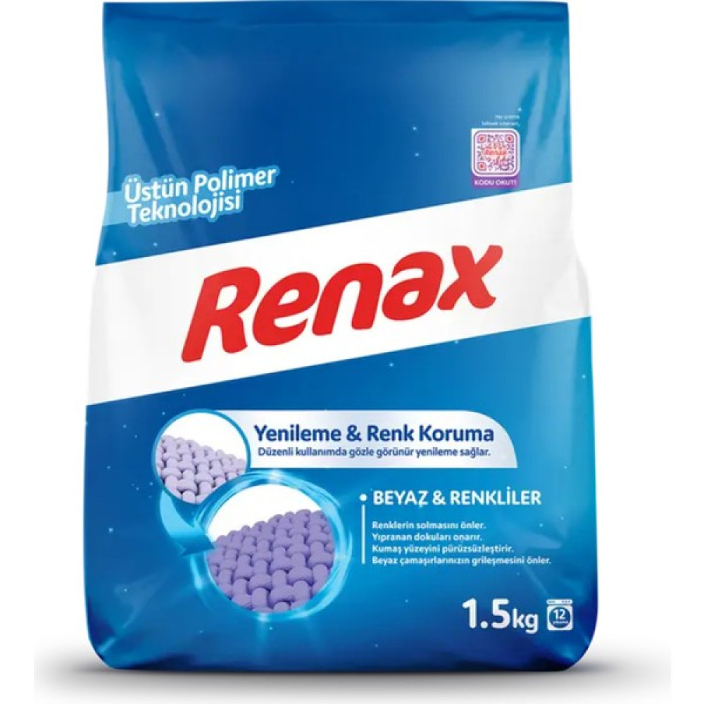 Renax Çamaşır Makinesi Deterjanı Beyazlar ve Renklier 1,5 kg Çamaşır Deterjanı Fiyatı