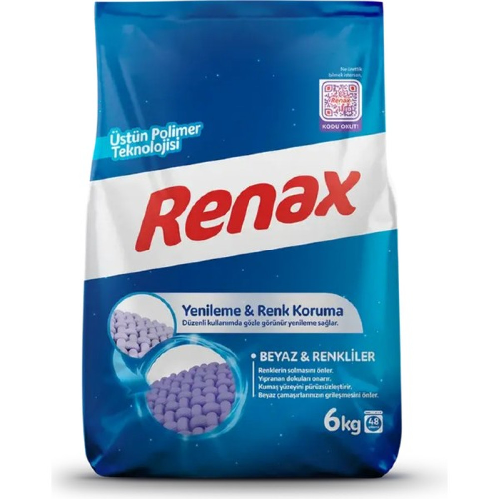 Renax Çamaşır Makinesi Deterjanı Beyazlar ve Renkliler 6 kg Çamaşır Deterjanı Fiyatı