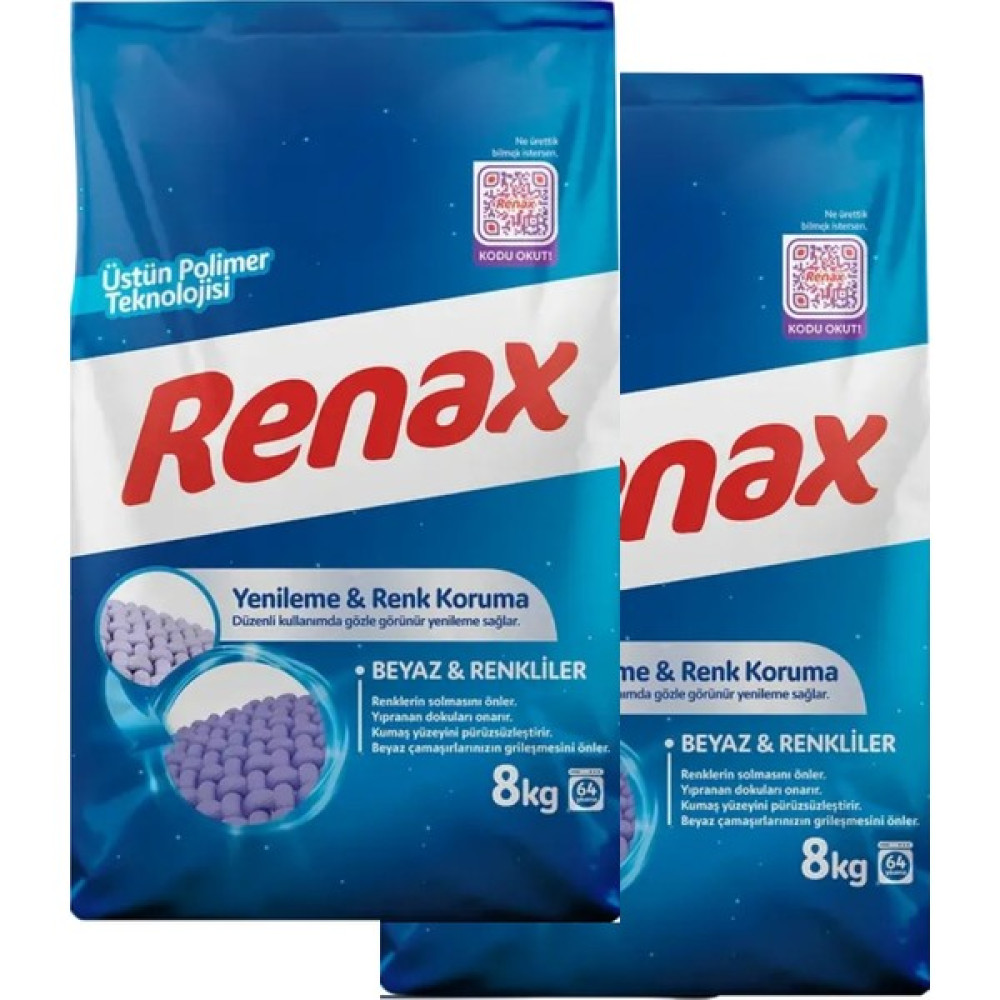 Renax Matik Beyaz & Renkliler Toz Çamaşır Deterjanı 16 kg - 8 kg Çamaşır Deterjanı Fiyatı