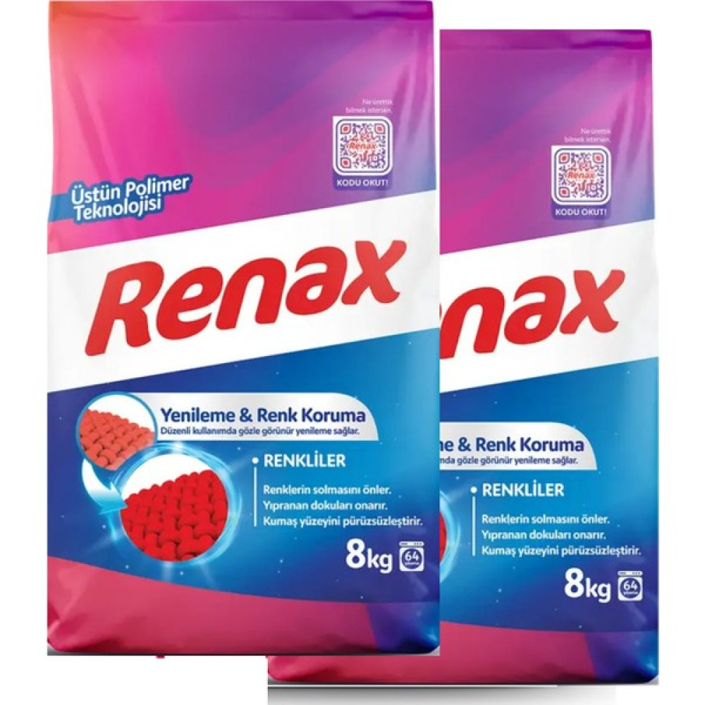 Renax Matik Renkliler Için Toz Çamaşır Deterjanı 16 kg - 8 kg Çamaşır Deterjanı Fiyatı
