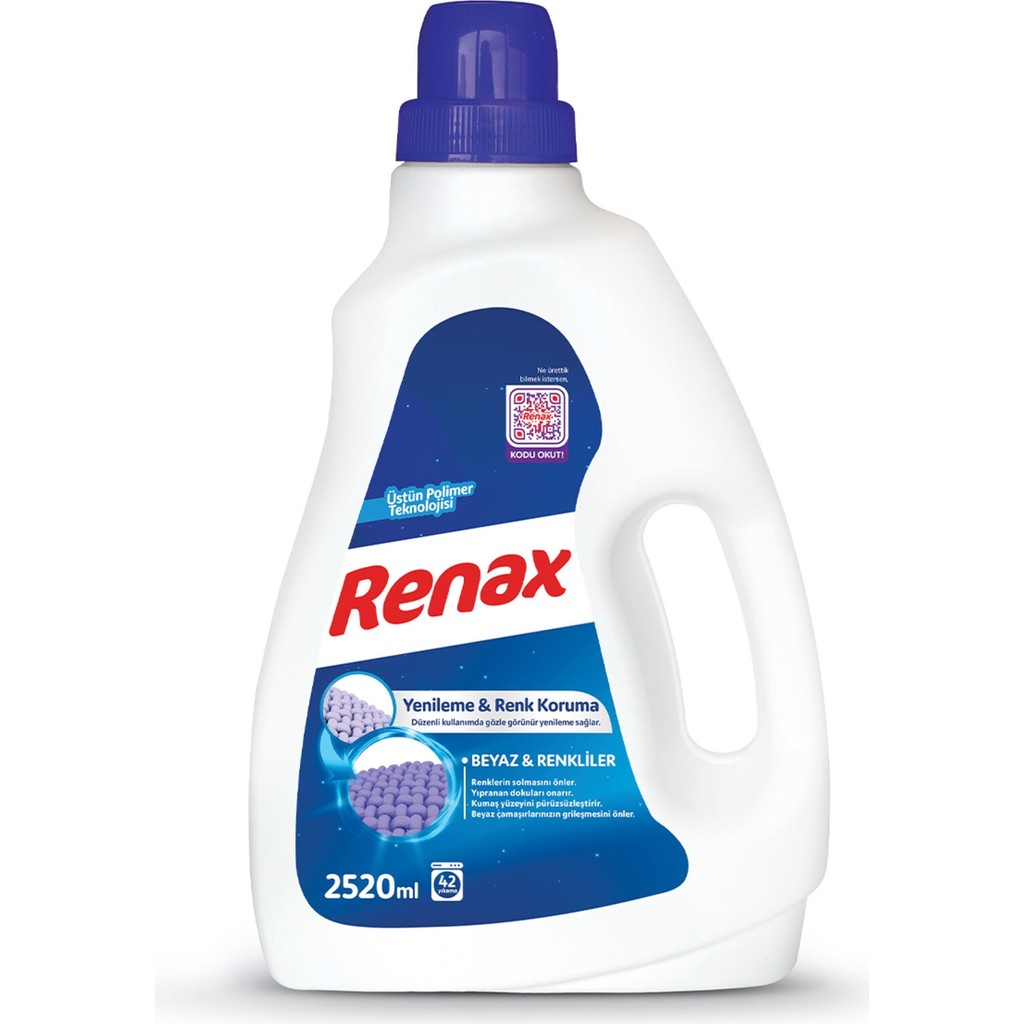 Renax Sıvı Çamaşır Deterjanı 2.52 L Beyazlar ve Renkliler İçin Yenileme ve Renk Koruma Çamaşır Deterjanı Fiyatı