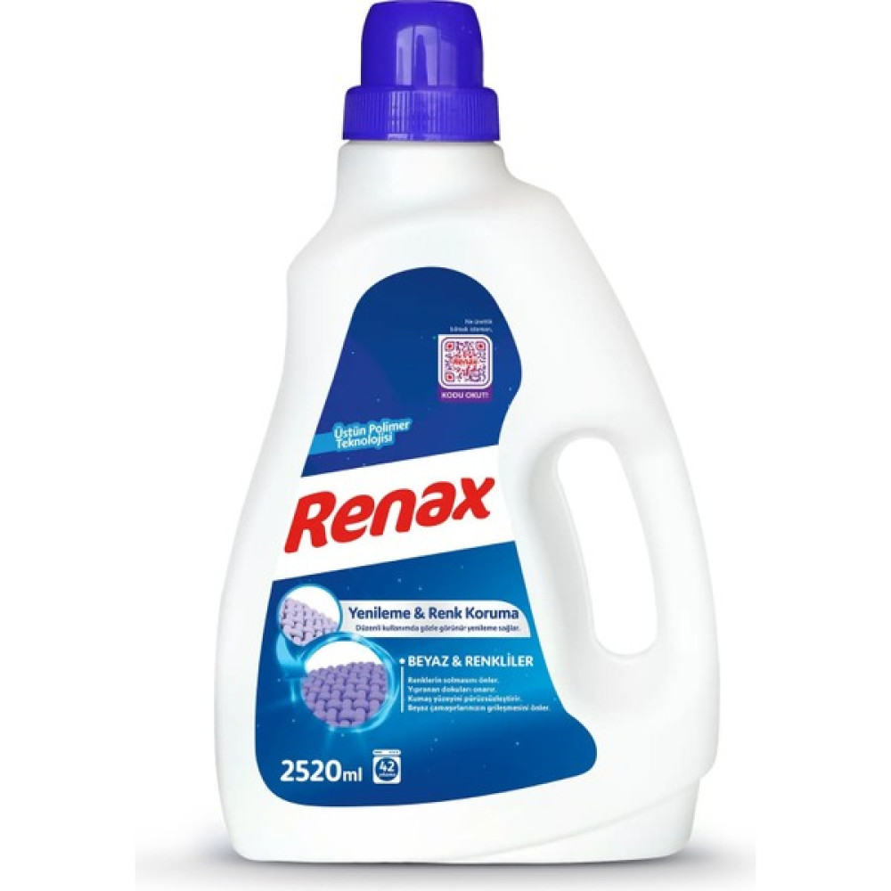 Renax Sıvı Çamaşır Deterjanı Beyaz ve Renkliler 2520 ml - 2,5 lt Çamaşır Deterjanı Fiyatı