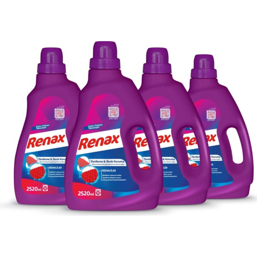 Renax Sıvı Çamaşır Deterjanı Renkliler 2520 ml - 4 Lü Paket Çamaşır Deterjanı Fiyatı