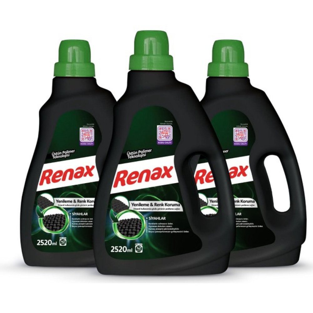 Renax Sıvı Çamaşır Deterjanı Siyahlar 2520 ml - 3 Lü Paket Çamaşır Deterjanı Fiyatı