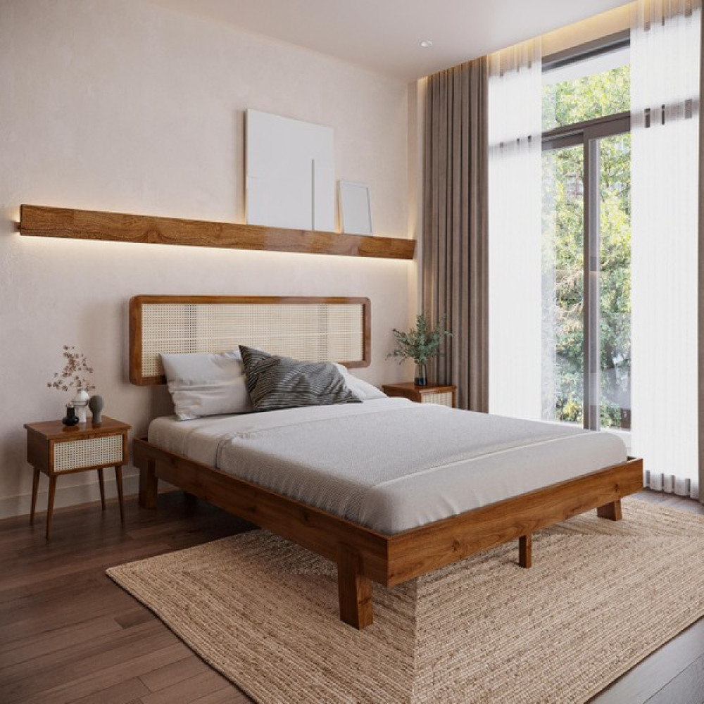 Renazzo Mobilya Hazeran Lilyum Model Ceviz Renk Ahşap Karyola - 90 x 200 cm Karyola Fiyatı