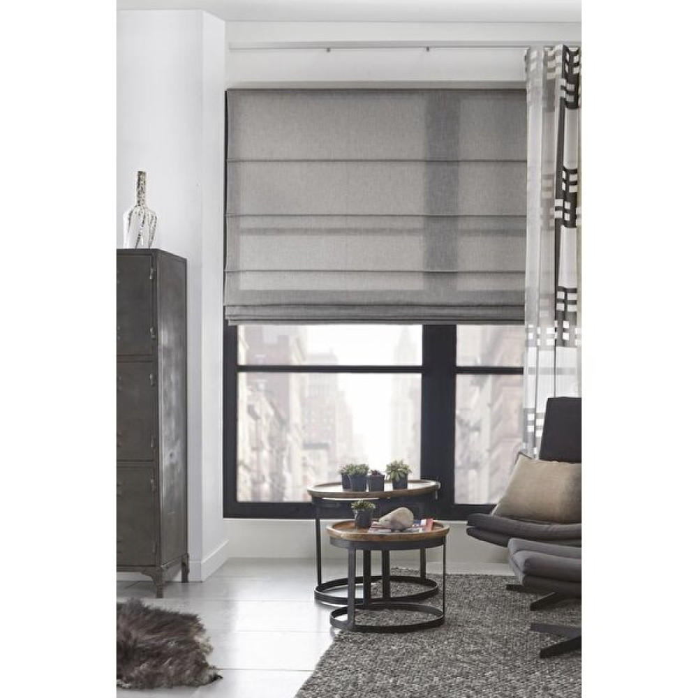 Rendecioğlu Tekstil Katlamalı Perde Gri Renk Keten Kumaş 1. Kalite - 100 x 270 cm - Krem Fon Perde Fiyatı