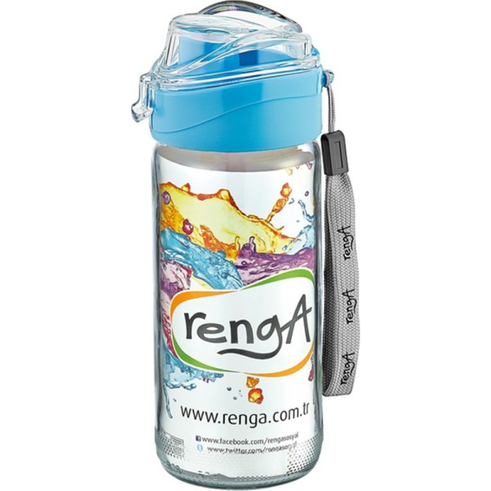 Renga Cam Su Matarası Mavi 500 ml Bebek Beslenme Gereçleri Fiyatı