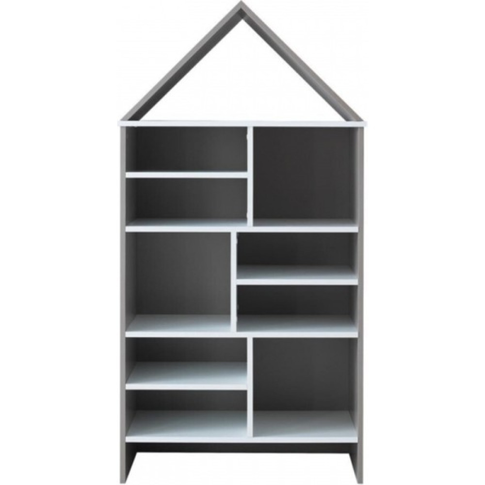 Rengarenk Baby Roof Kitaplık - 100 x 120 cm - Gri Karyola Fiyatı