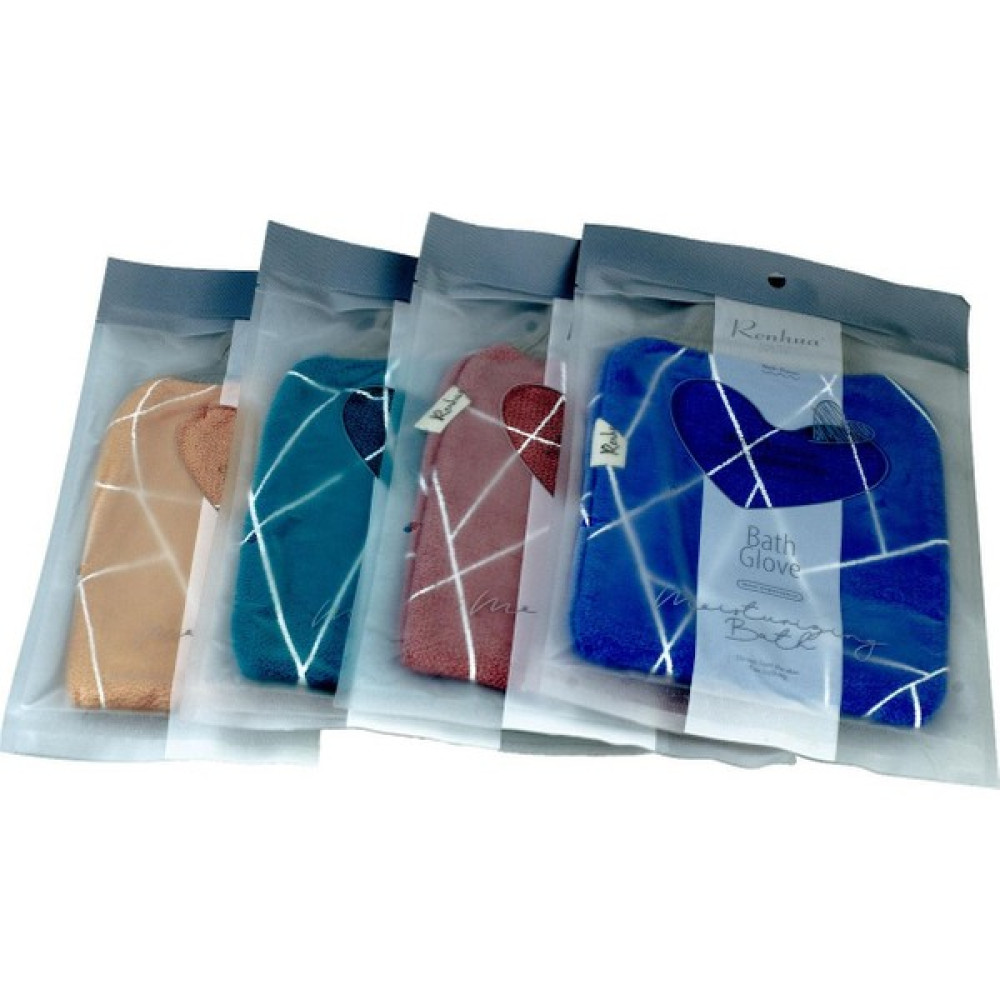 Renhua Mikro Fiber Banyo, Duş, Peeling, Masaj Kesesi, Mavi-Pembe-Yeşil-Turuncu - 4 Adet Vücut Bakım Setleri Fiyatı