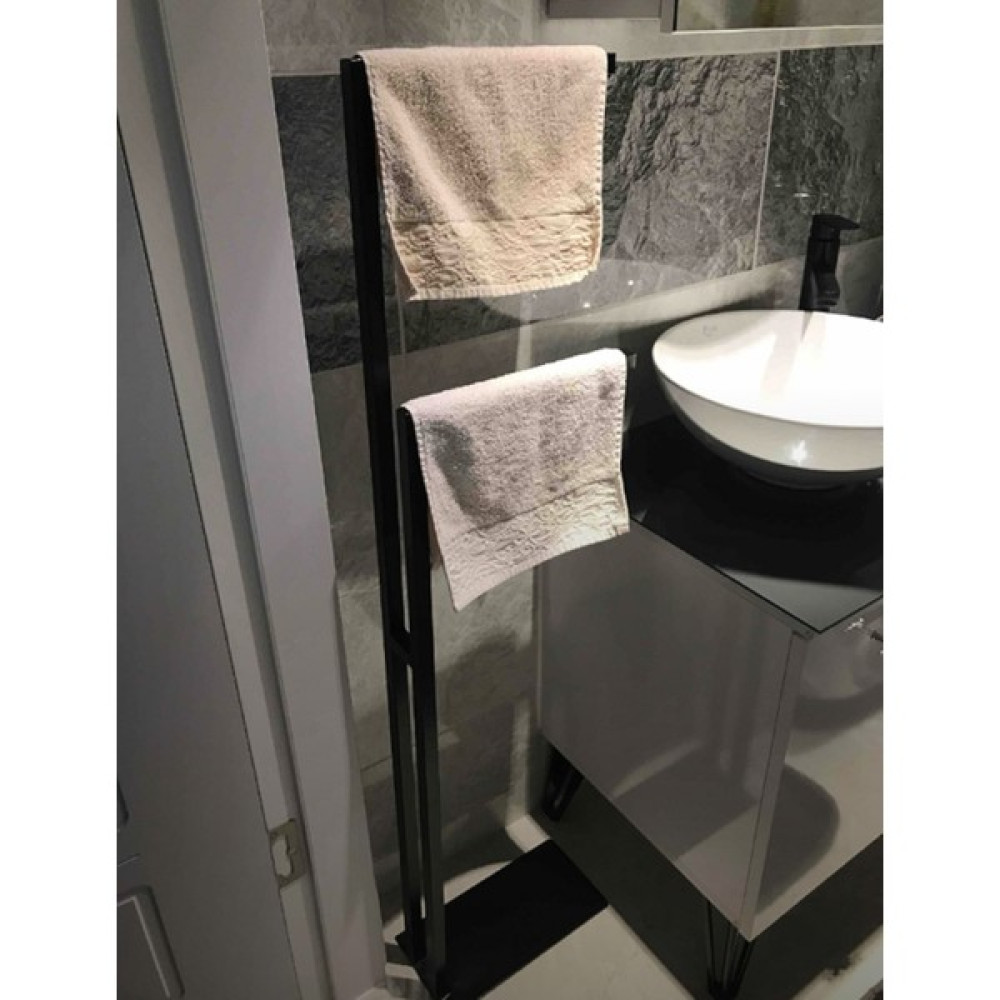 Renk Yapı Rüyası Banyo Havlu Askısı Çift Kollu Kağıt Havlu ve Pamuklu Havlu İçin Uygun Gold Renk Boyalı - Siyah Banyo Askılık Fiyatı