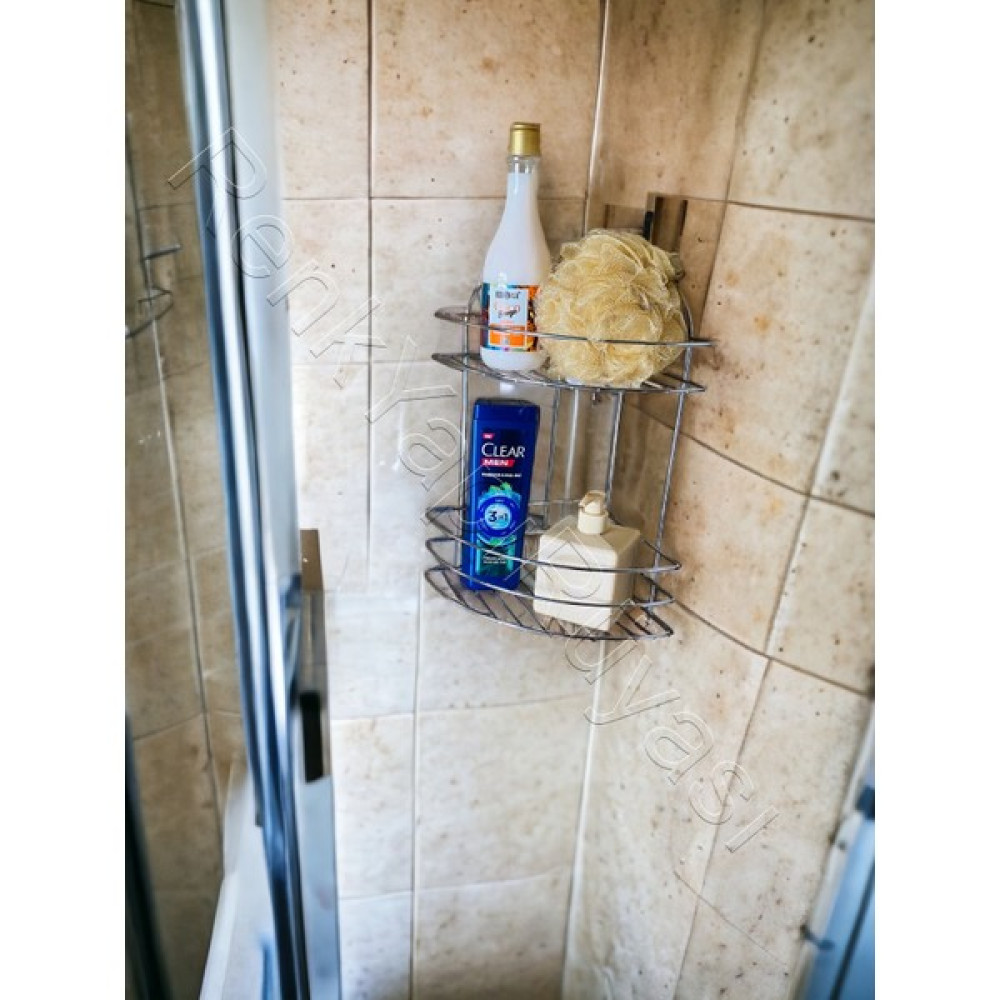 Renk Yapı Rüyası Vida Yok Metal Köşe 2 Katlı Krom Banyo Rafıyapıştırmalı Duş Duşakabin İçi Rafı Şampuanlık Keselik Banyo Rafı Fiyatı