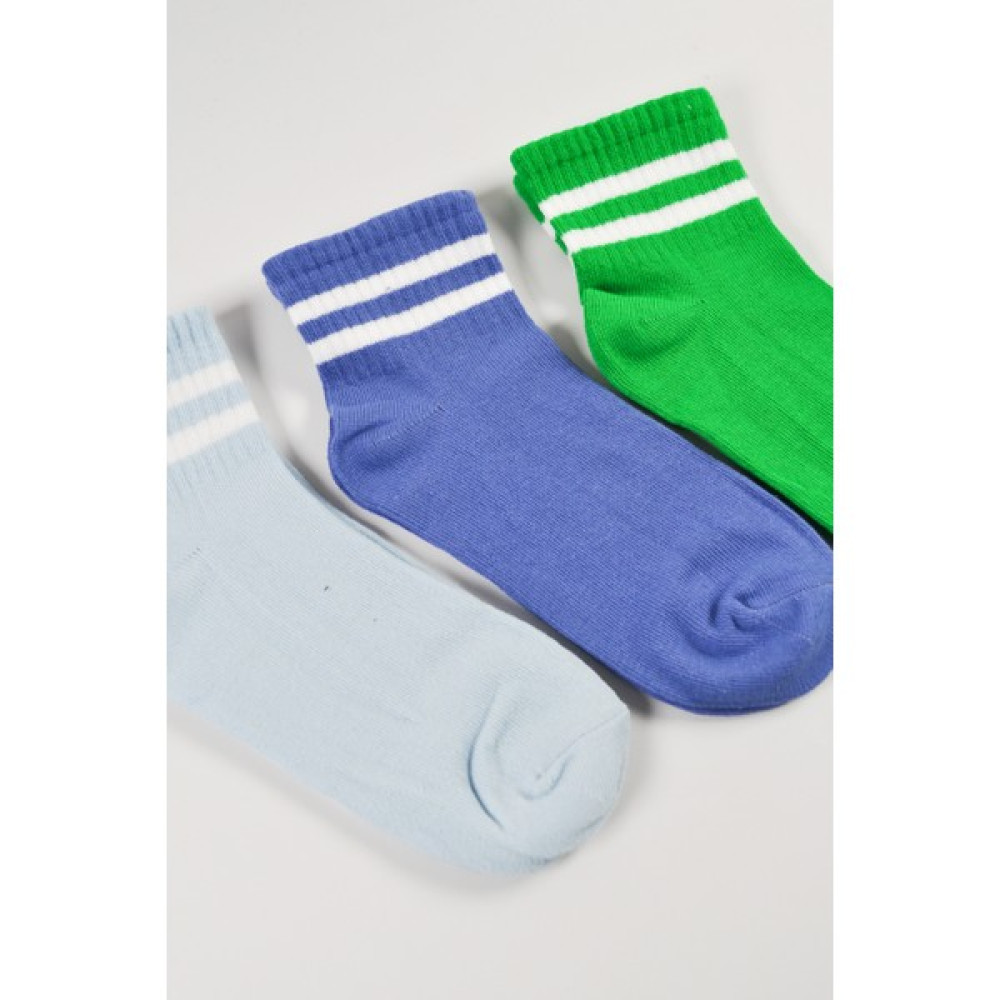 Renkli 3'lü Tenis Çorabı Çorap (Outdoor) Fiyatı