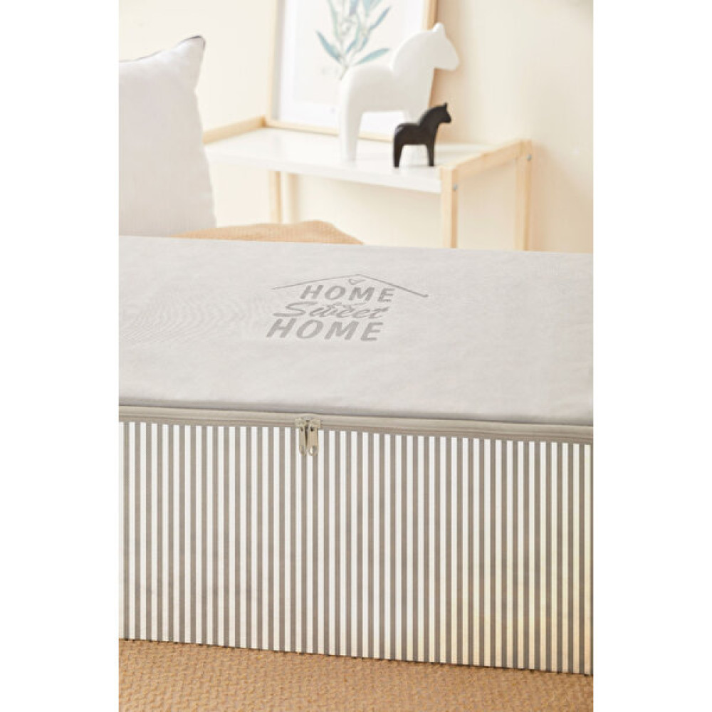 Renkli Bebek Renklibebek Hurç 3 Lü Mega Boy Gri Çizgili Baza Altı Modern Organizer Çeyiz Tela Hurç ~ Ölçü: 3 x (74X46X22) - 3'lü Hurç Fiyatı