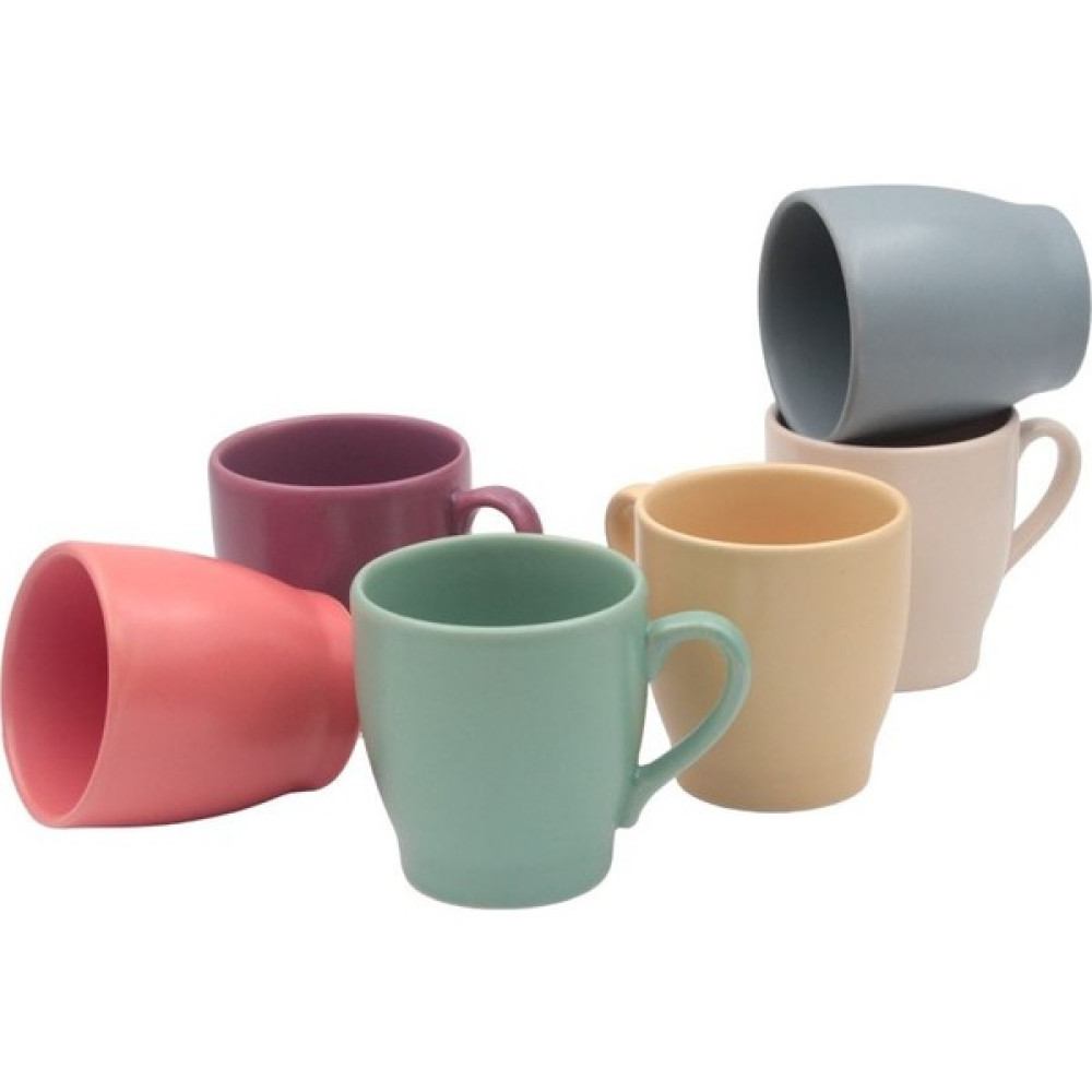 Renkli Çay Kupası 6 Adet - 225 ml Fincan / Bardak / Kahve Takımı Fiyatı
