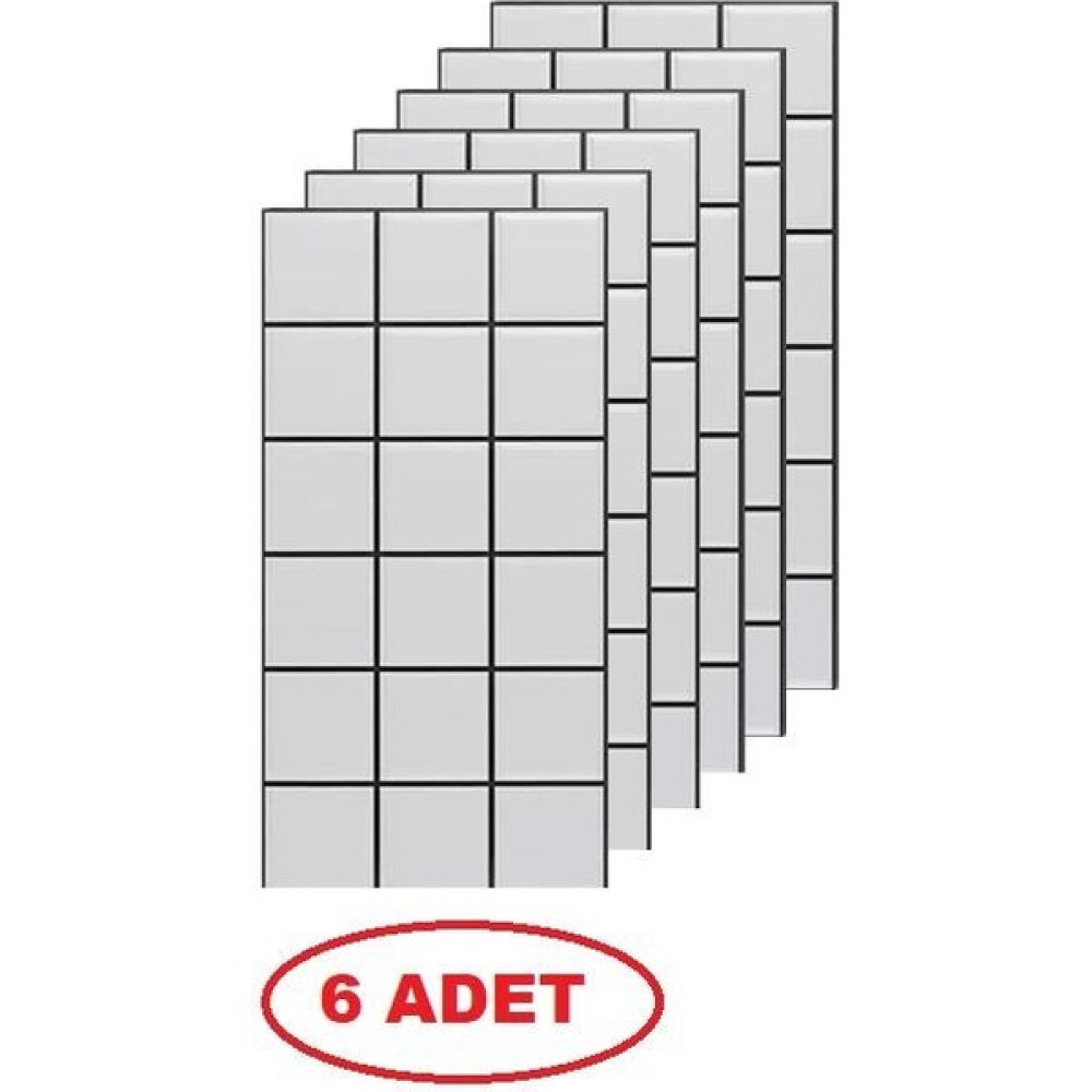Renkli Duvarlar 60X30CM Parlak Siyah Çizgili Beyaz Kare Yapışkanlı Esnek Karavan Banyo Wc Duvar Kaplama Paneli - 30 x 60 cm Poster Fiyatı
