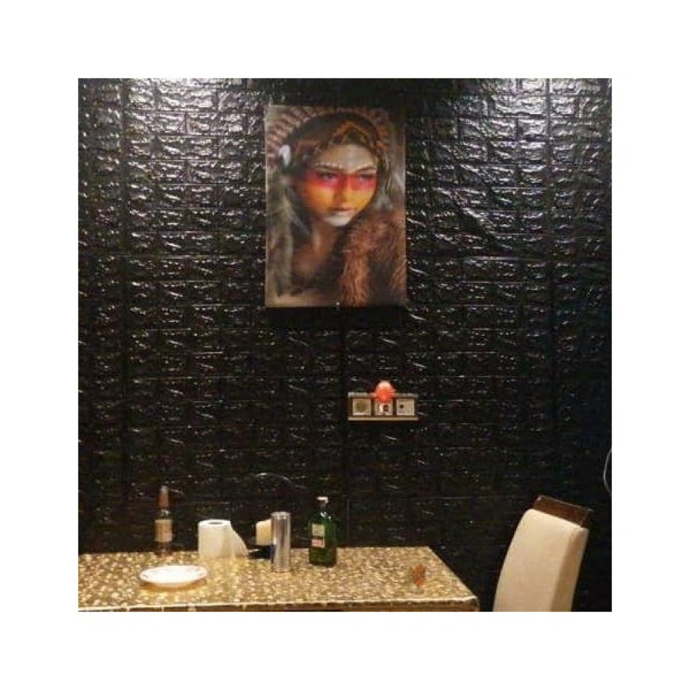 Renkli Duvarlar 70X30CM Silinebilir Siyah Taştuğla Desenli Kendinden Yapışkanlı Ev Mutfak Salon Duvar Paneli Kağıdı - 70x30 Poster Fiyatı