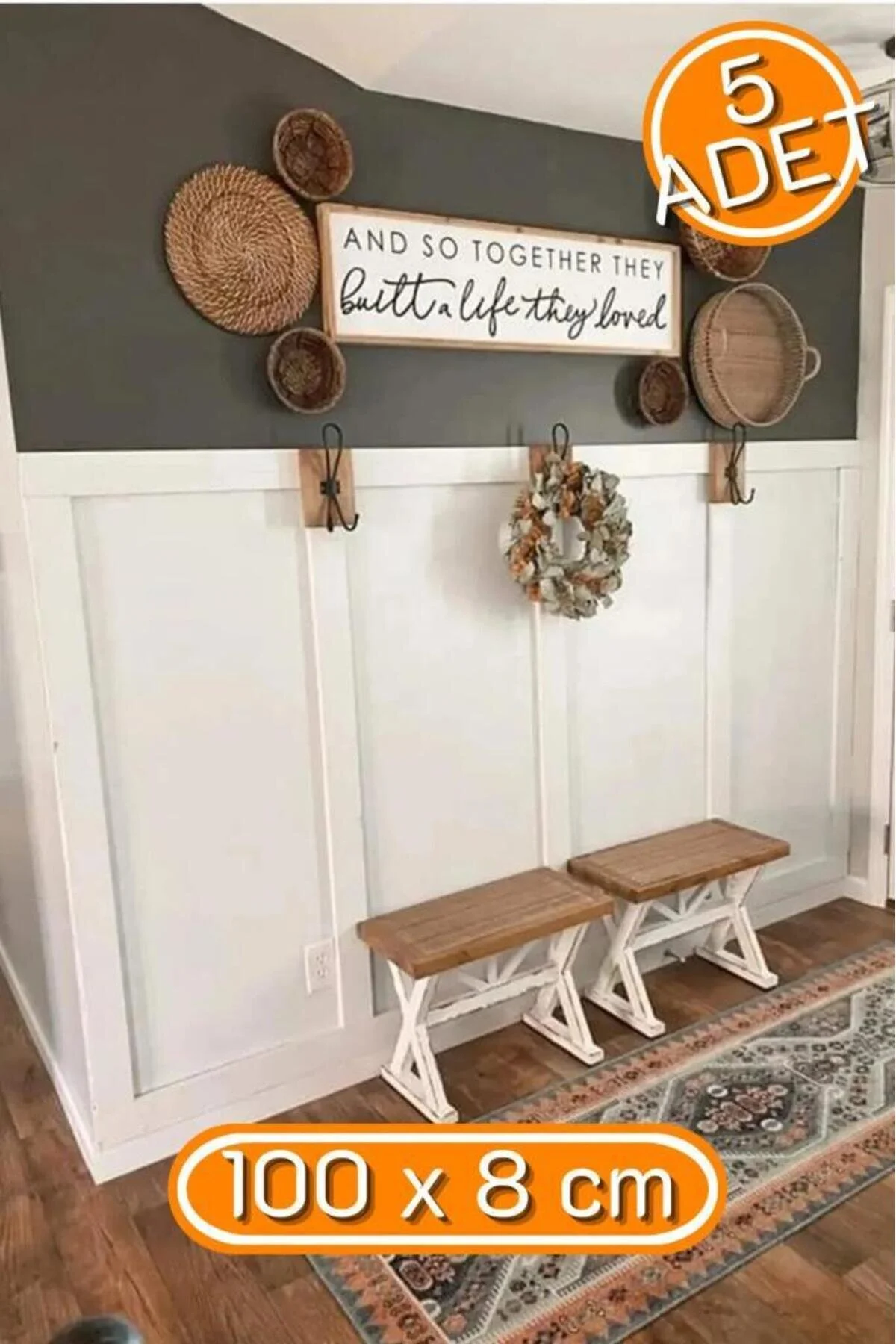 Renkli Duvarlar Iskandinav Duvar Çıtası 1 Paket (5 ADET) 8×100 Cm Mdf Duvar Çıtası" Dış Cephe Yalıtım Malzemeleri Fiyatı