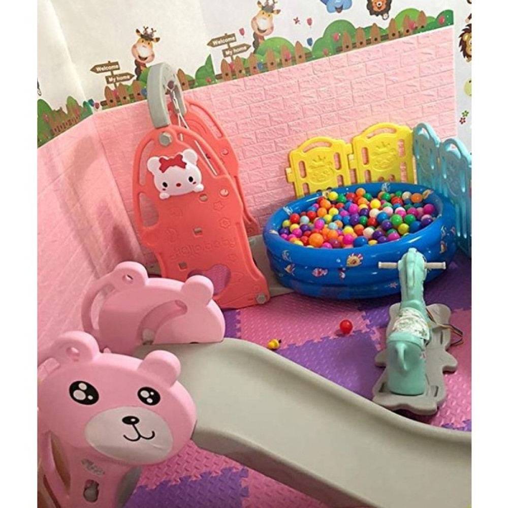 Renkli Duvarlar Kız Çocuk ve Yatak Odası Pembe Yapışkanlı Panel 3D Duvar Kağıdı - 70 x 77 cm Poster Fiyatı