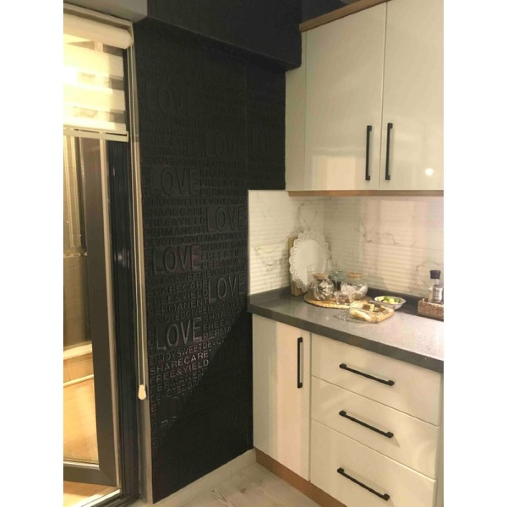 Renkli Evim Kendinden Yapışkanlı Silinebilir Duvar Paneli - Siyah - 70 x 70 cm Duvar Kağıdı Fiyatı