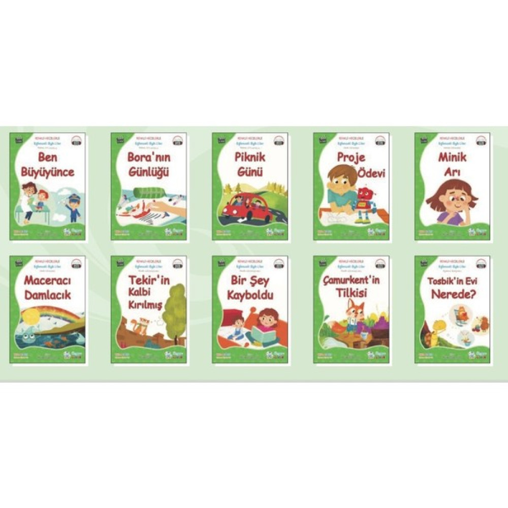 Renkli Heceli Eğlenceli Öyküler Serisi - 10 Kitap Okul Öncesi Eğitici & Öğretici Kitaplar Fiyatı
