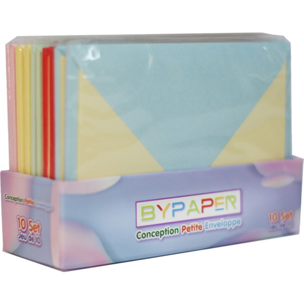 Renkli Mini Zarf + Mektup Kağıdı Kapak Yapışkanlı - Karışık-Çok Renkli - 7,5 x 11 cm Zarf Fiyatı
