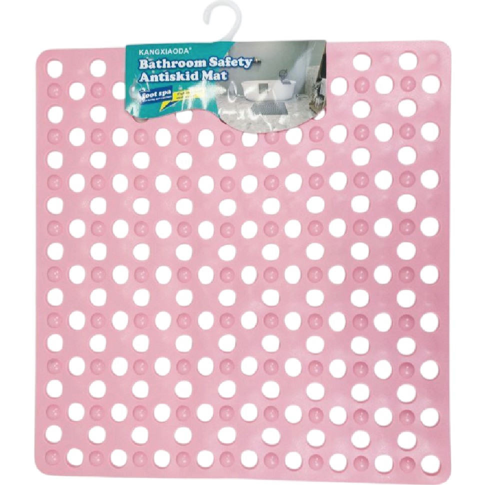 Renkliürün Kare Ayak Temizleme Matı Kabartma Silikon Kaydırmaz Taban Duşakabin ve Banyo Matı (PEMBE)(50X50) Duşakabin Fiyatı