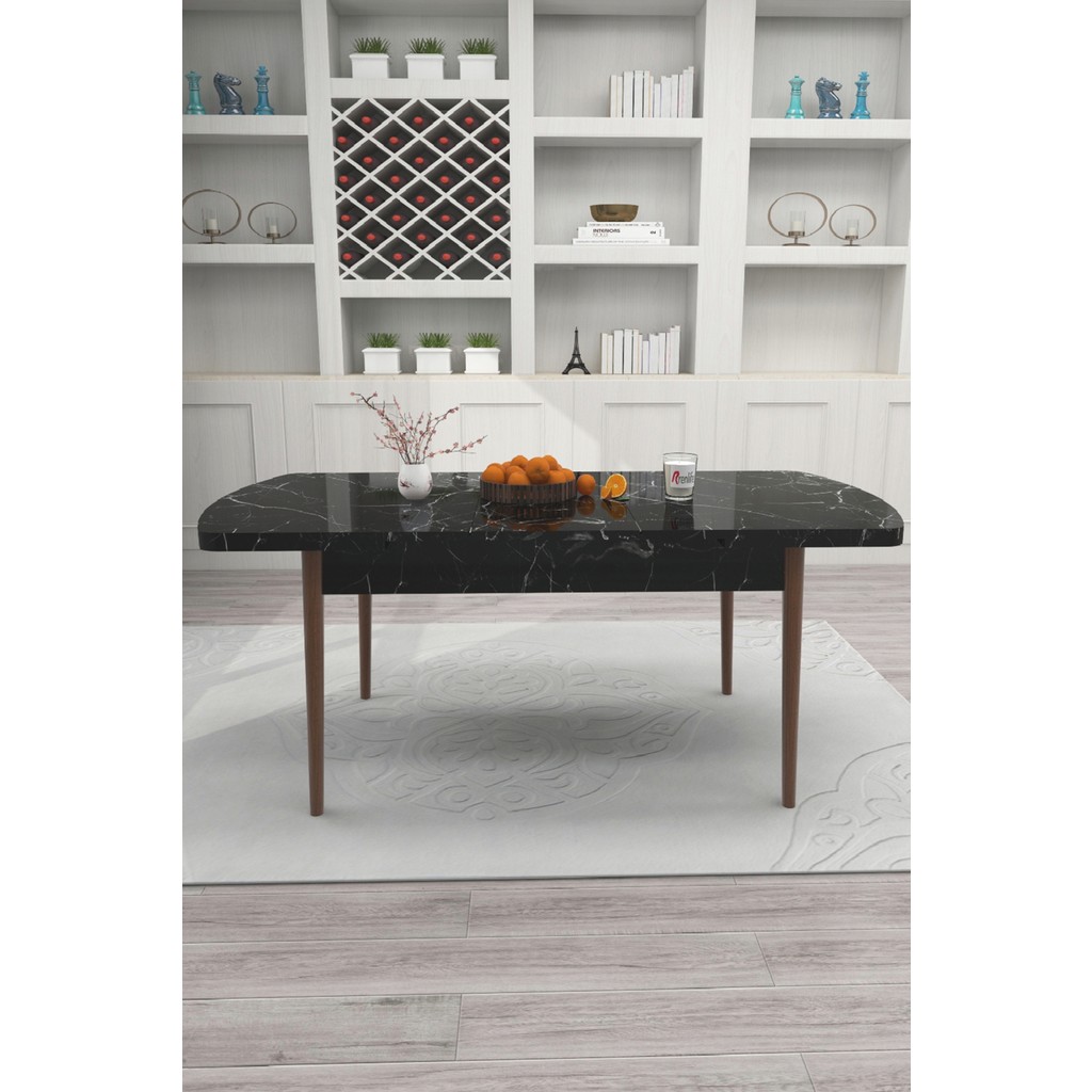 Renlife Yemek Masası Ahşap Masa Mutfak Masası Takımı 6 Kişilik Masa Açılır Kapanır Masa(Siyah Mermer) - Mermer - Siyah - 80 x 130 cm SSD / Solid State Drive Fiyatı